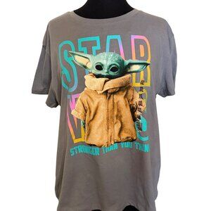Star Wars Mad Engine Grogu "Stronger Than You Think" Women's T-shirt Size 2X